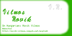 vilmos movik business card